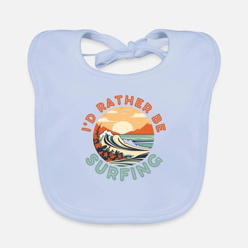 I'd rather be surfing Organic Baby Bibs