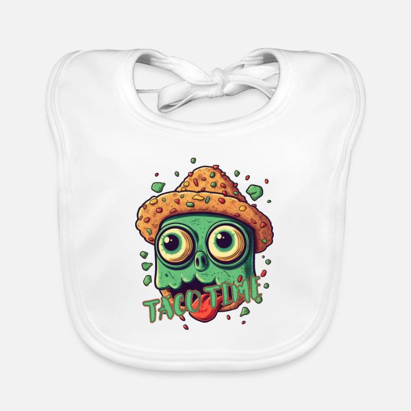 Taco Time (mit Text) Baby Bio-Lätzchen