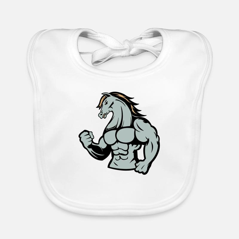 pferd stark Baby Bio-Lätzchen