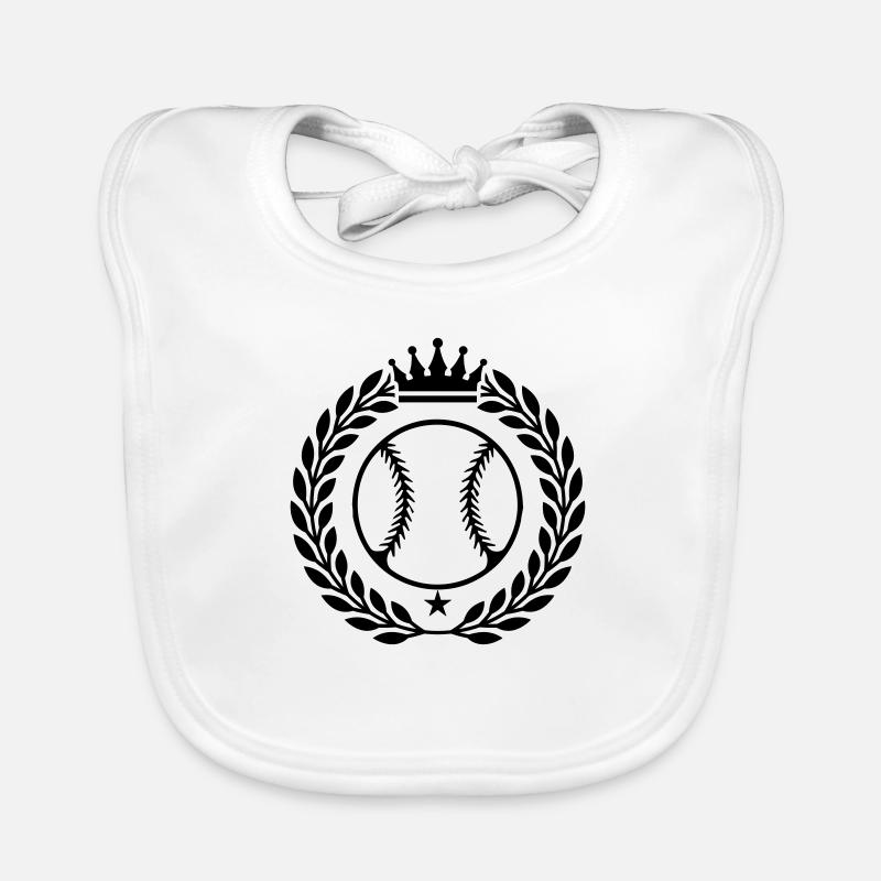 Baseball Crest Organic Baby Bibs