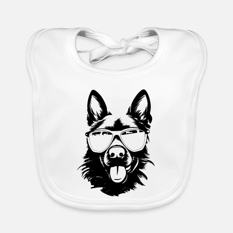 Cool German Shepherd Organic Baby Bibs