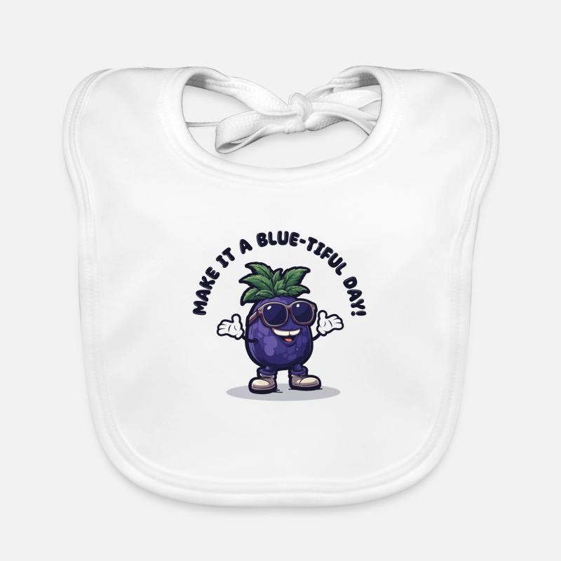 Freche Blaubeere - Make it a Blue-tiful Day Baby Bio-Lätzchen