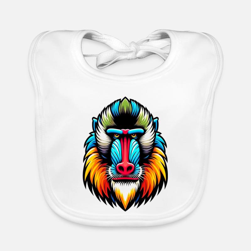 Mandrill monkey Organic Baby Bibs