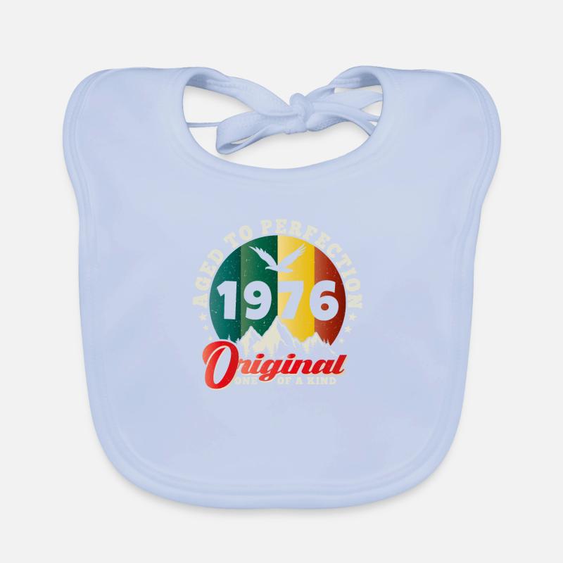 Vintage Geburtstag 1976 - Retro Geschenkidee 1976 Baby Bio-Lätzchen
