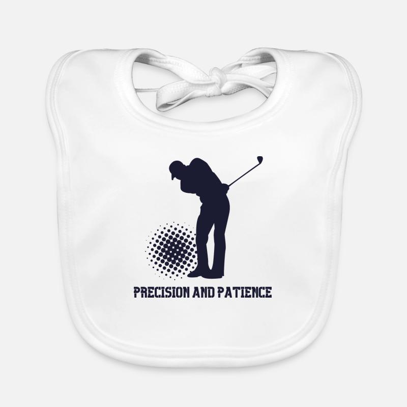 Golf precision and patience Organic Baby Bibs