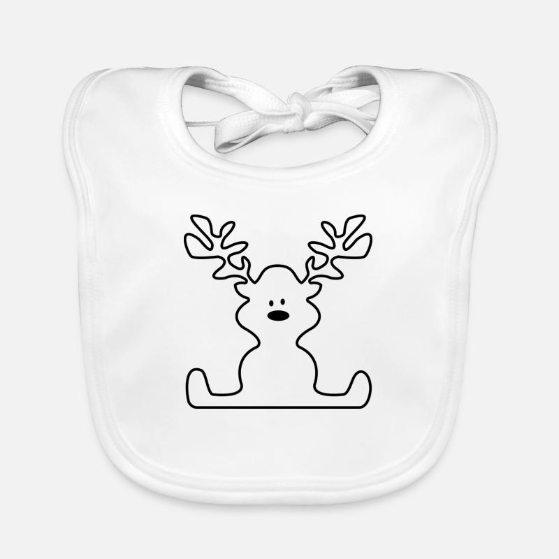 Elch zu Weihnachten Baby Bio-Lätzchen
