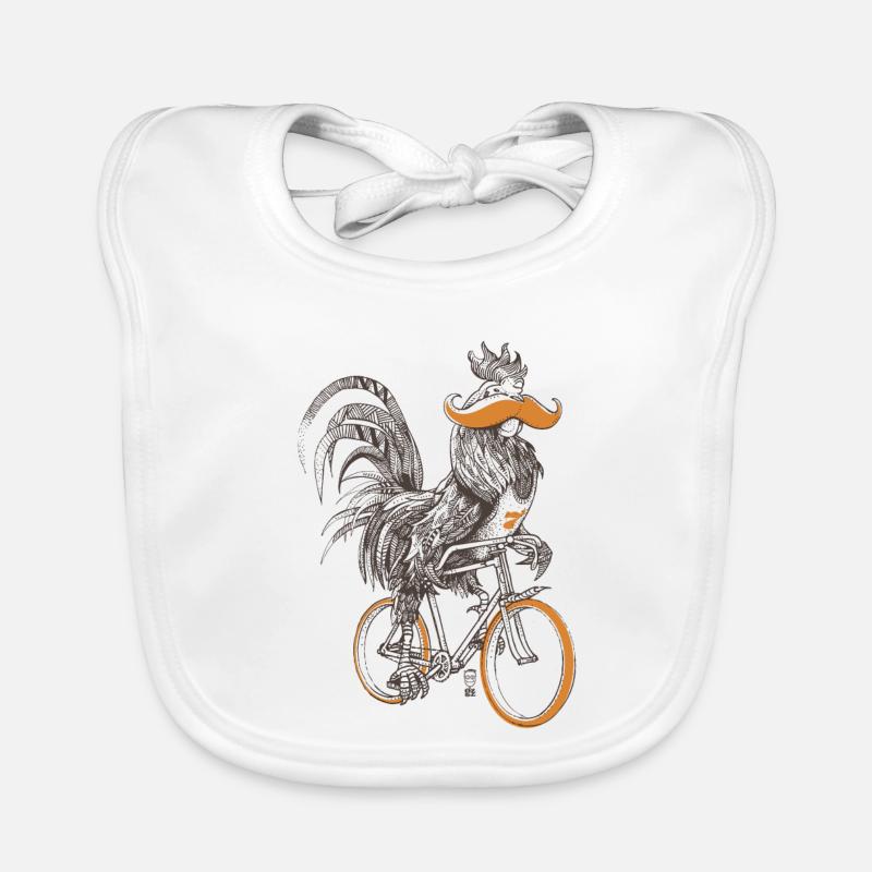 Coq & Bicycles Bavoir bio Bébé