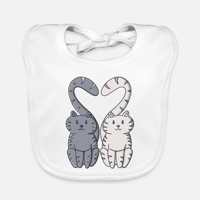 Chatons amoureux Bavoir bio Bébé