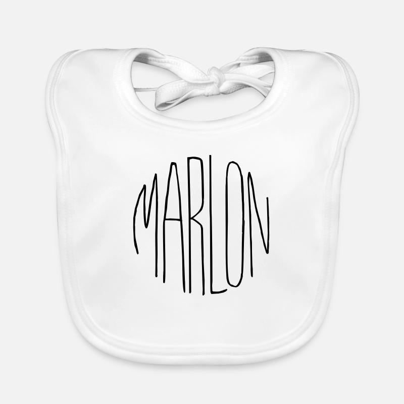 Marlon - Bavoir bio Bébé - blanc