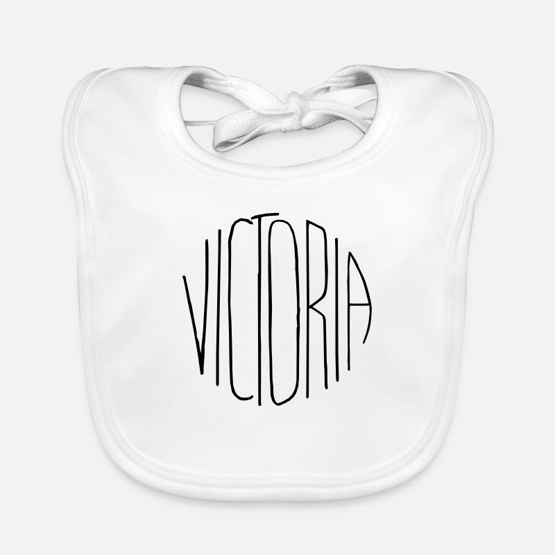 Victoria - Bavoir bio Bébé - blanc