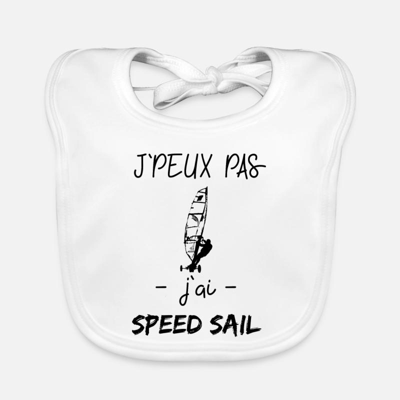 I can't I have speed sail Organic Baby Bibs