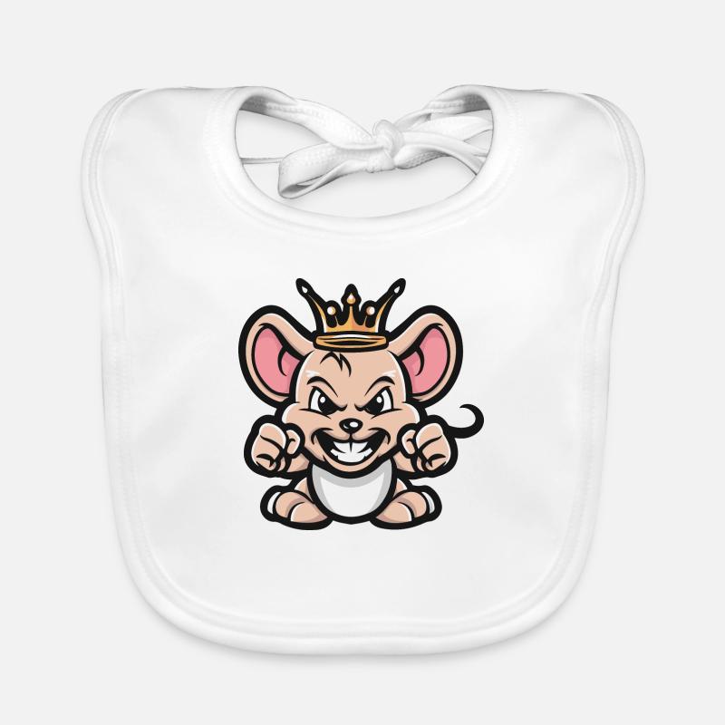 Maus Cartoon Krone Baby Bio-Lätzchen