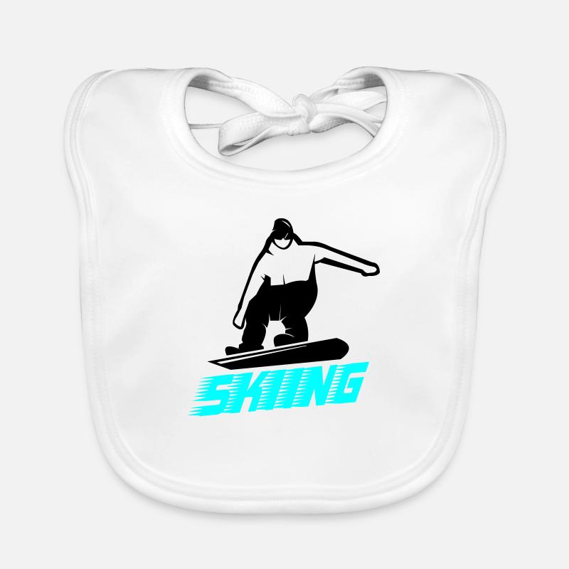 Skiing Organic Baby Bibs