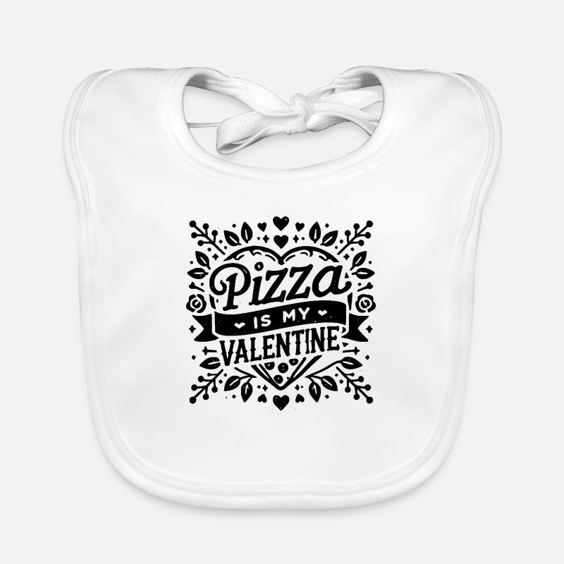 La pizza, c’est ma Saint-Valentin Bavoir bio Bébé