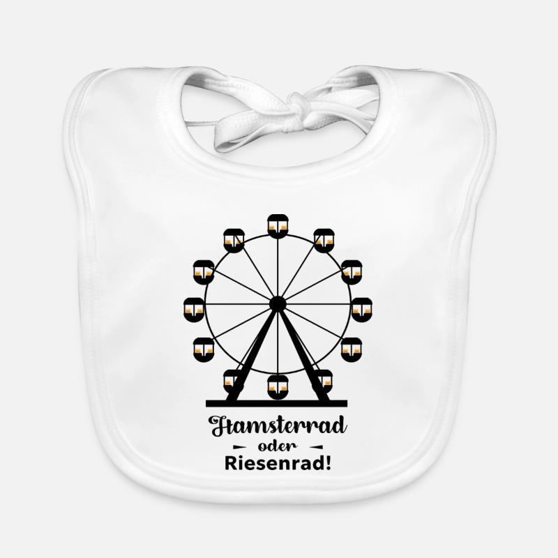 Hamsterrad oder Riesenrad Baby Bio-Lätzchen