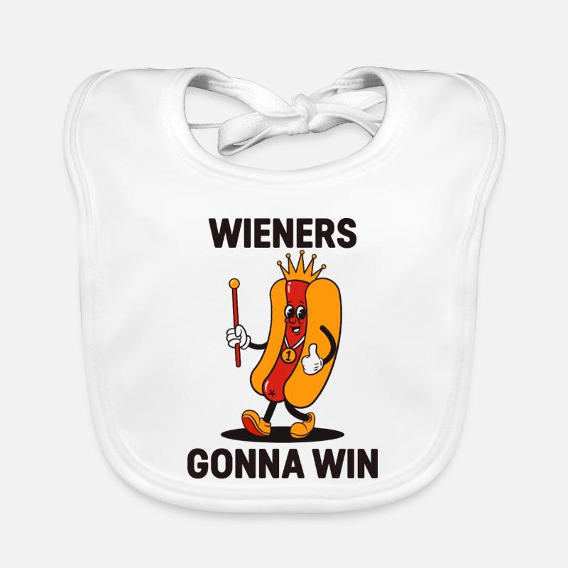 Die Gewinner gewinnen das BBQ-Hotdog-Maskottchen Baby Bio-Lätzchen