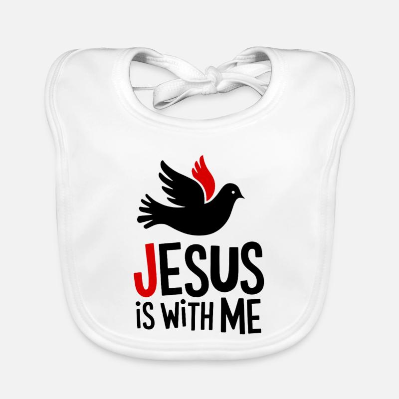 Jesus is with me Baby Bio-Lätzchen