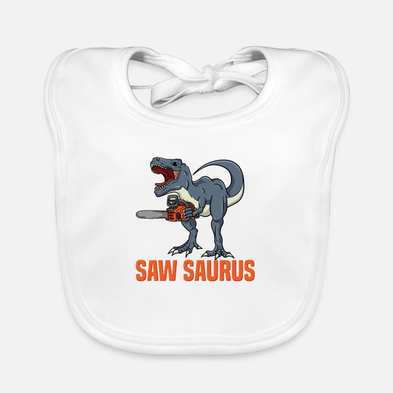 Scie Saurus Dino avec tronçonneuse Fun Design Bavoir bio Bébé