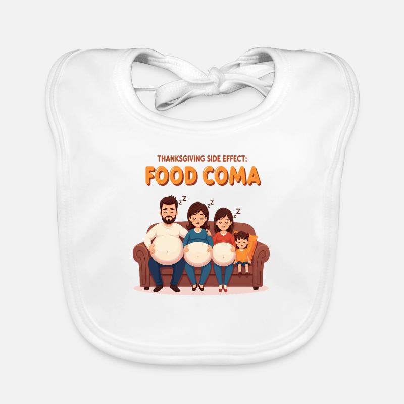 Thanksgiving Food Coma Organic Baby Bibs