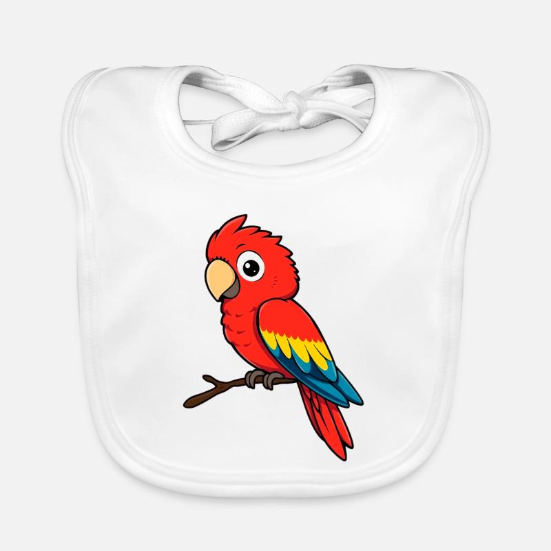 Parrot Red Macaw Organic Baby Bibs