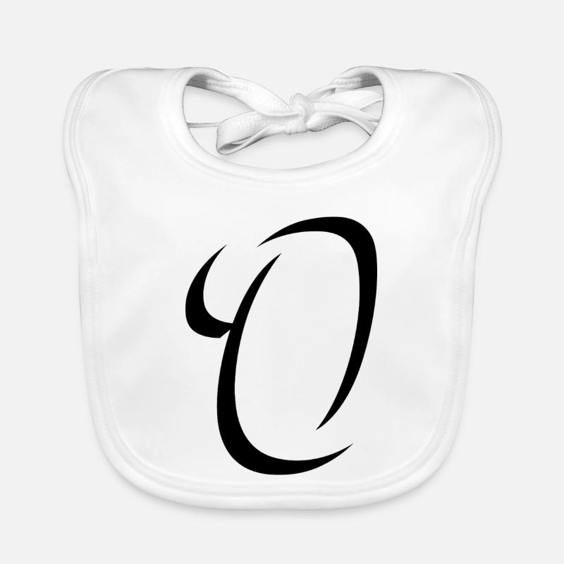 Letter O, name, the letter O Organic Baby Bibs