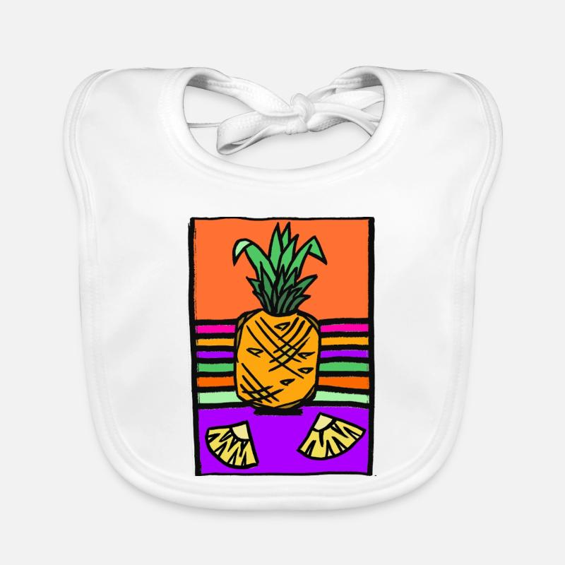 Illustration de néon d’ananas Bavoir bio Bébé