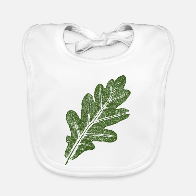 Feuille de chêne / Vert Bavoir bio Bébé