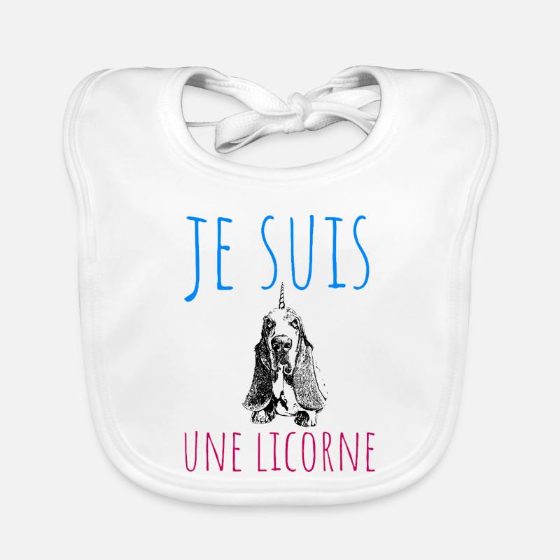 Ich bin ein Einhorn, ein verkleideter Hund Baby Bio-Lätzchen