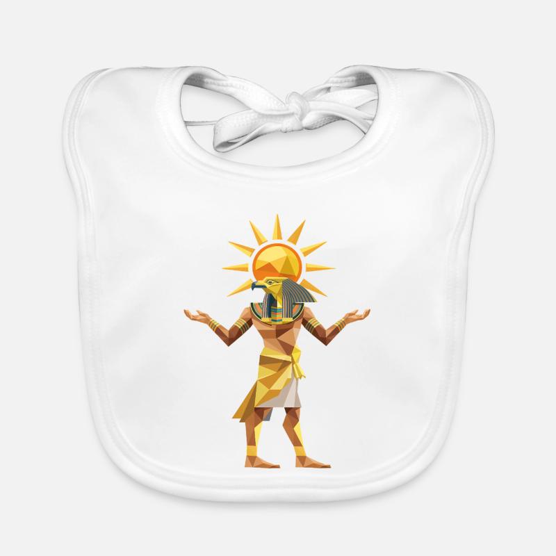 Sungod Ra - Cool Low Poly Logo Bavoir bio Bébé