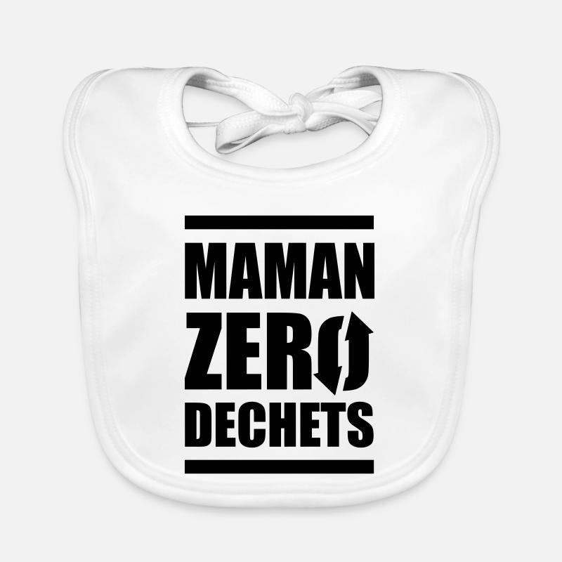 Zero waste mom - Organic Baby Bibs - white