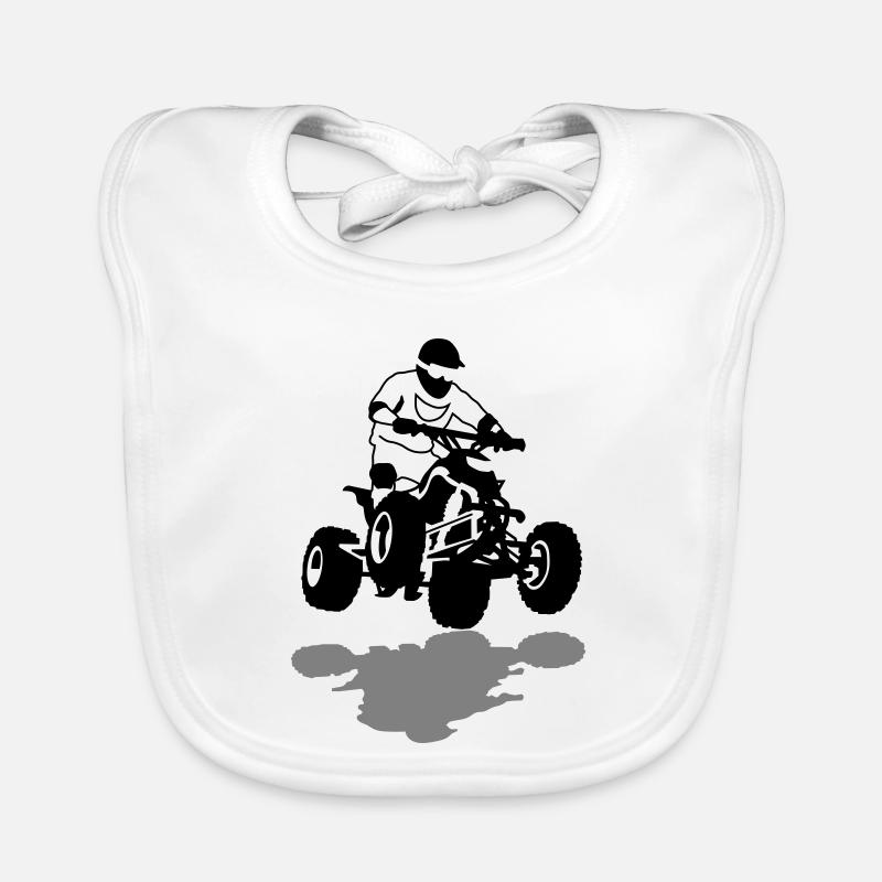 quad - Bavoir bio Bébé - blanc