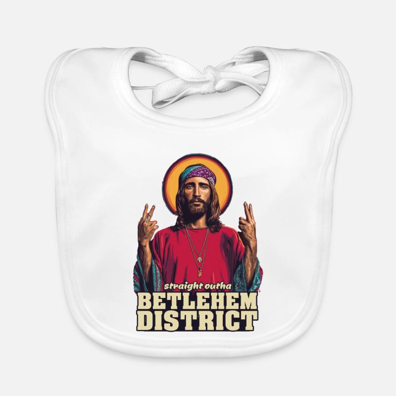 Panneau de paix du district de Bethléem Bavoir bio Bébé