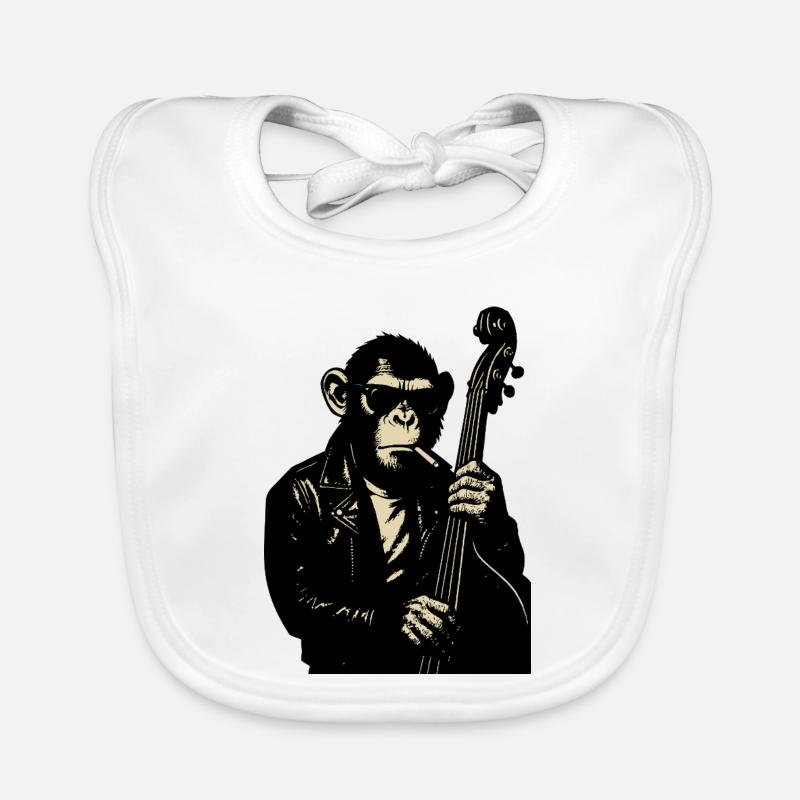 Monkey Rocker Lederbass Baby Bio-Lätzchen