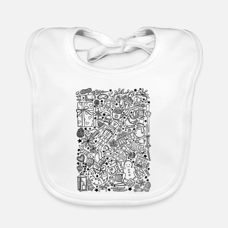 Christmas bustle Organic Baby Bibs