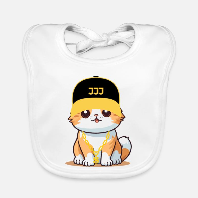 Swag-Katze – coole Katze Baby Bio-Lätzchen