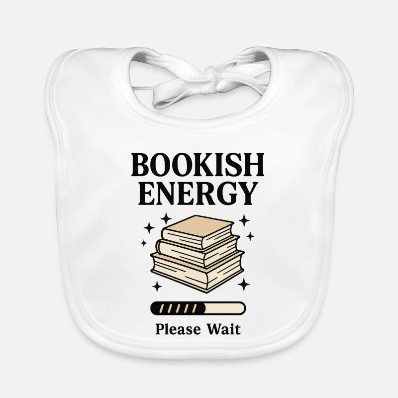 Bookish Energy Charge Level Organic Baby Bibs