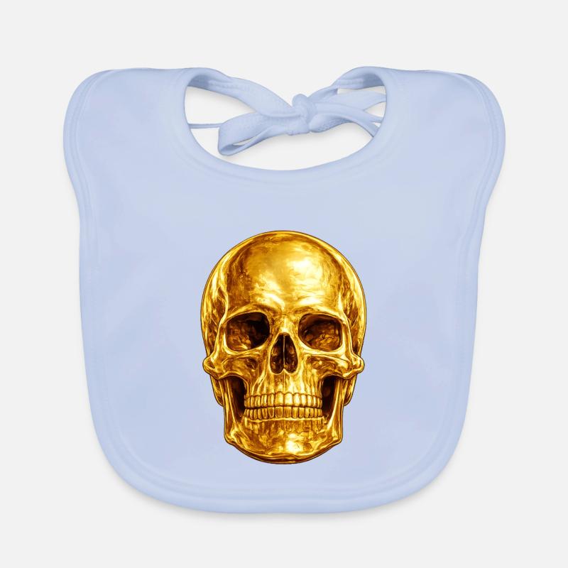 Empreinte de crâne doré Bavoir bio Bébé