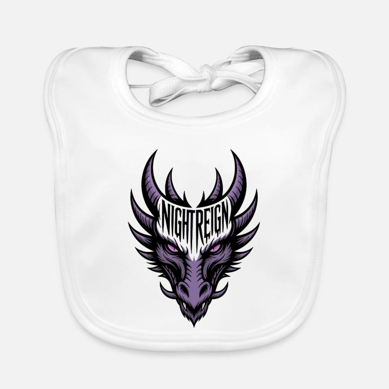 Violet Night Dragon - Night Reign Organic Baby Bibs