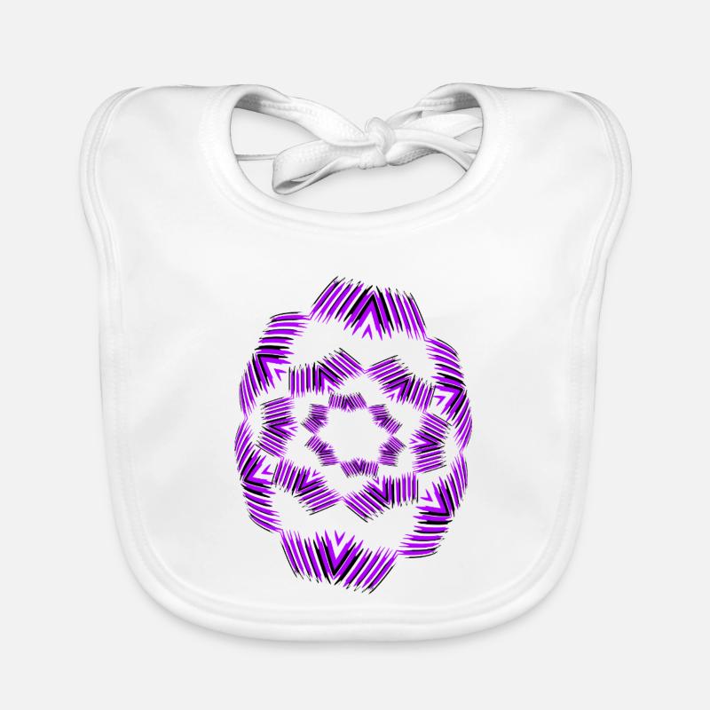 Lila Stern-Mandala Muster Baby Bio-Lätzchen