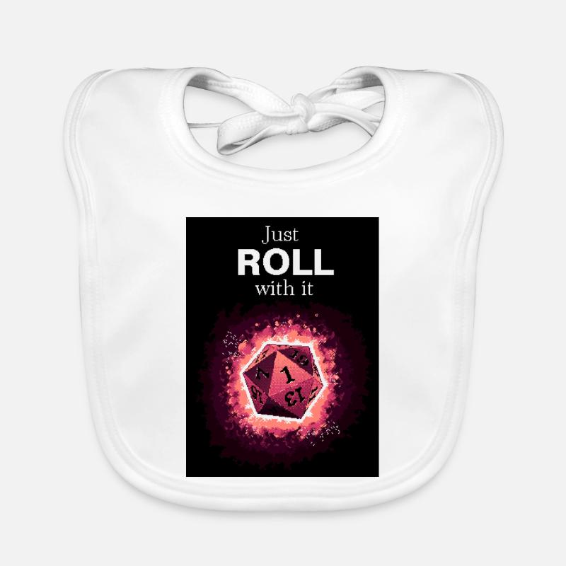 Faites simplement avec les dés rétro d20 magenta Bavoir bio Bébé