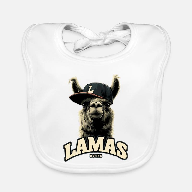 Lamas Rocks Baby Bio-Lätzchen