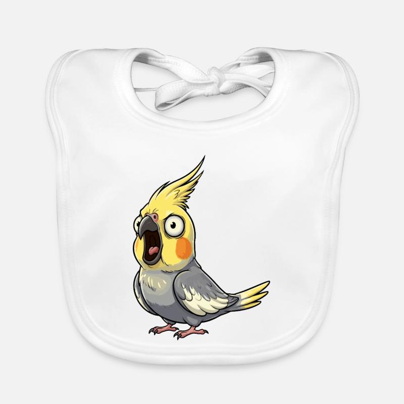 Émeute de la calopsitte jaune Bavoir bio Bébé
