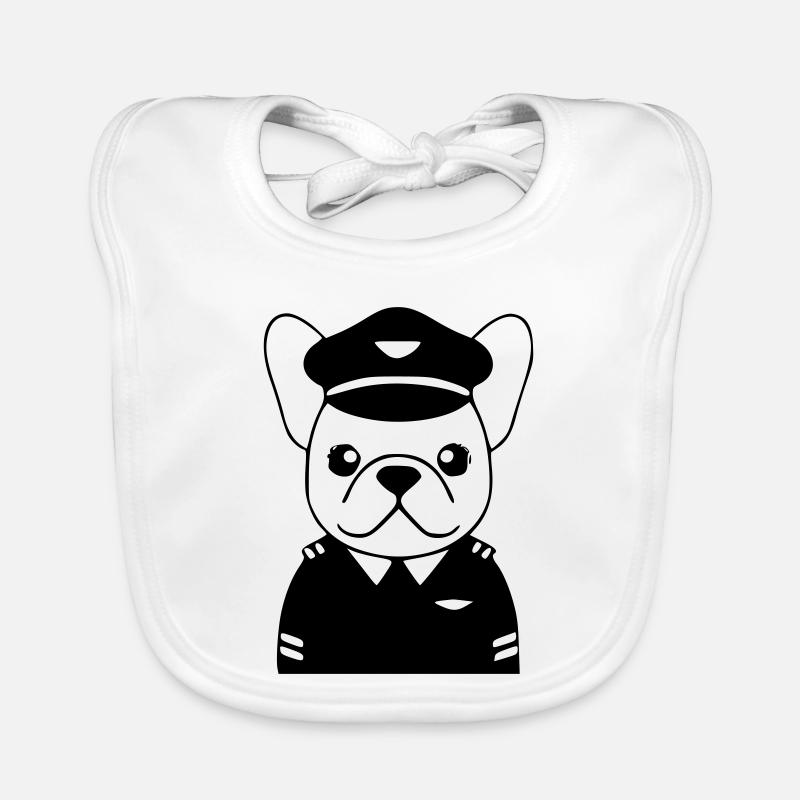 Uniforme de pilote français noir Bavoir bio Bébé