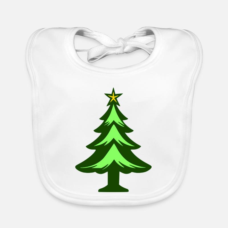 Simple graphique de sapin de Noël Bavoir bio Bébé