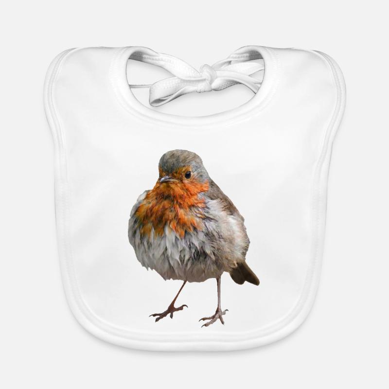 Zerzaustes Rotkehlchen Baby Bio-Lätzchen