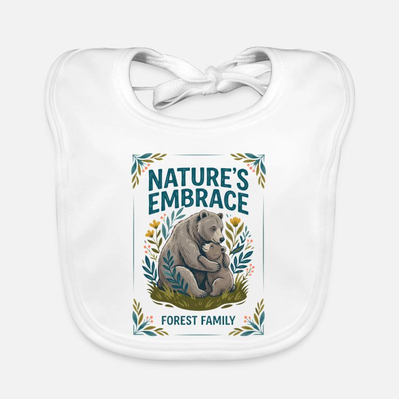 Bear Family Organic Baby Bibs