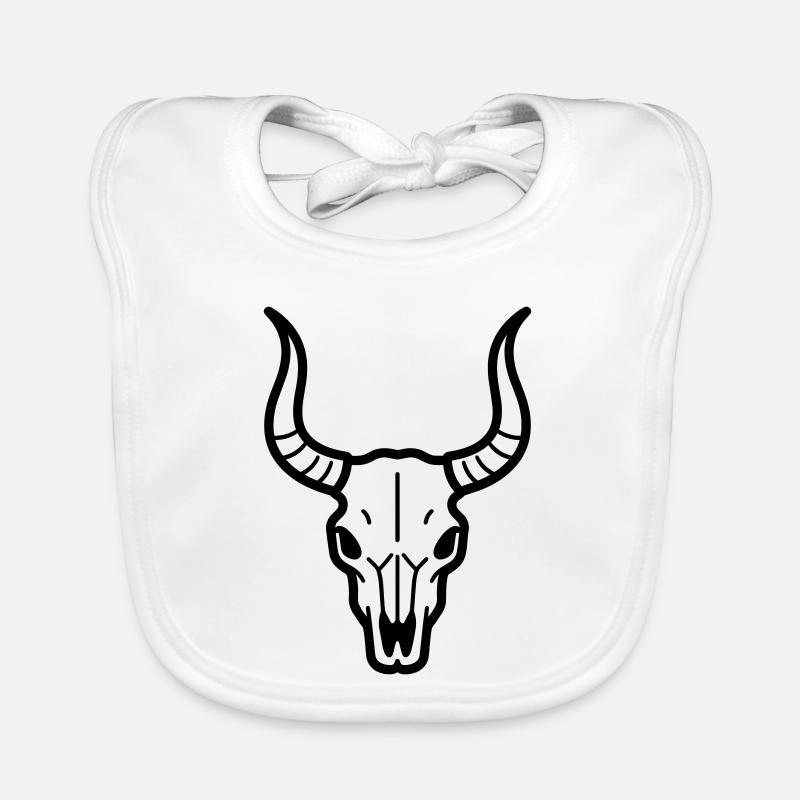 bull skull Organic Baby Bibs