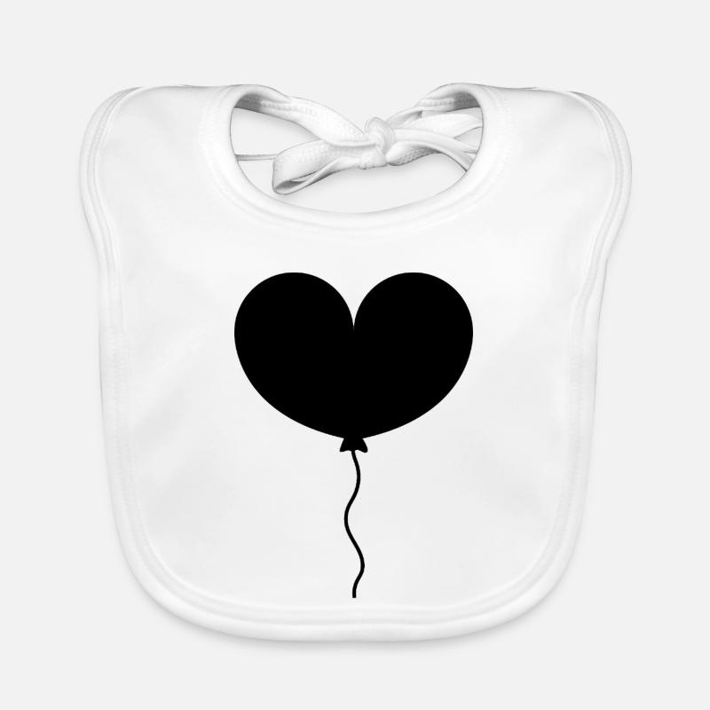 Heart balloon Organic Baby Bibs