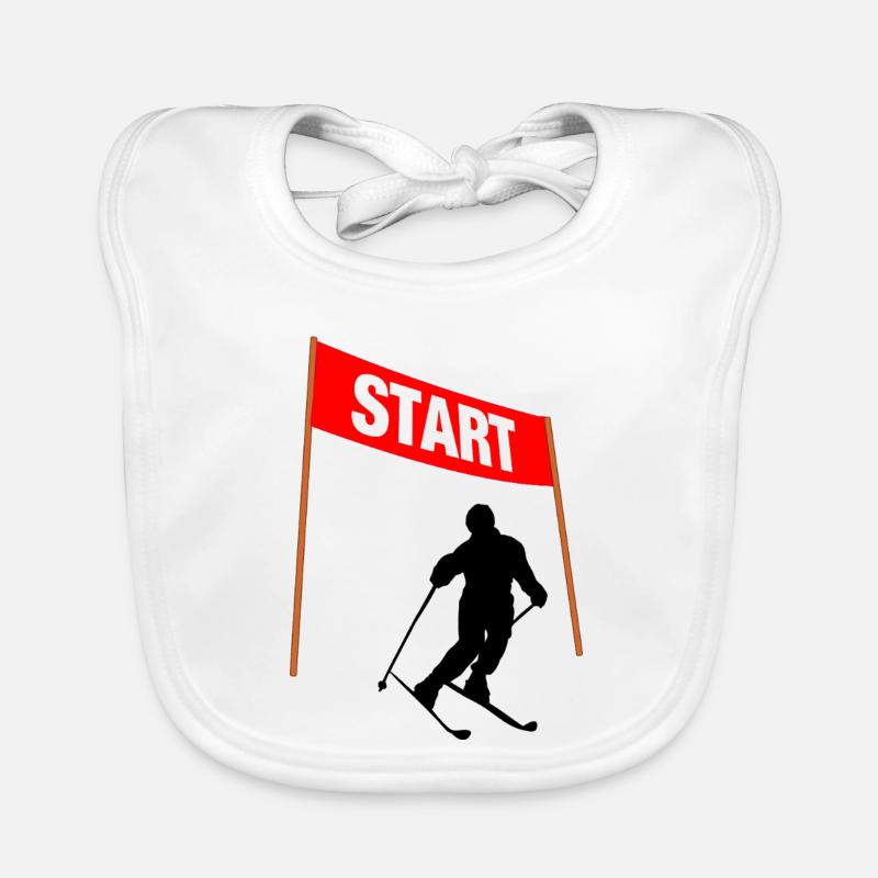 Ski Start Line Organic Baby Bibs