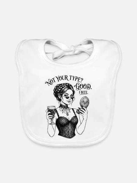Gothic Tarot Siren - Baby Bio-Lätzchen - Weiß - Vorne